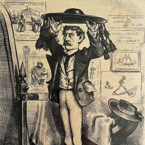 Thomas Nast Cardinals Hat 1874 Victorian Woodcut Engraving LGBinTN2